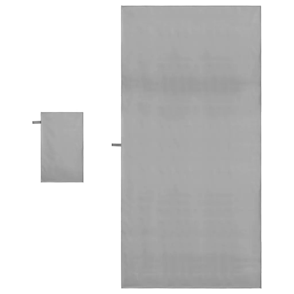 Set di Asciugamani Sportivi 2 pcs Grigio scuro Tessuto 42011493
