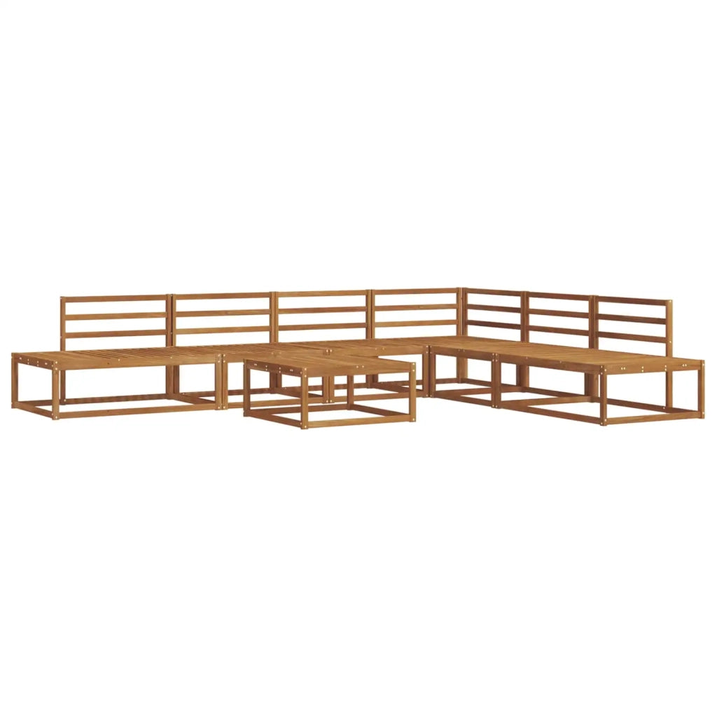 Set di divani da esterno Naturale Legno di Acacia Massello 3368147