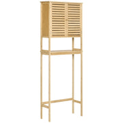 Mobiletto Bagno Sottolavabo con Ante e Ripiani ¨C zephmum ¨C Bamb¨´ 60x23x173 cm