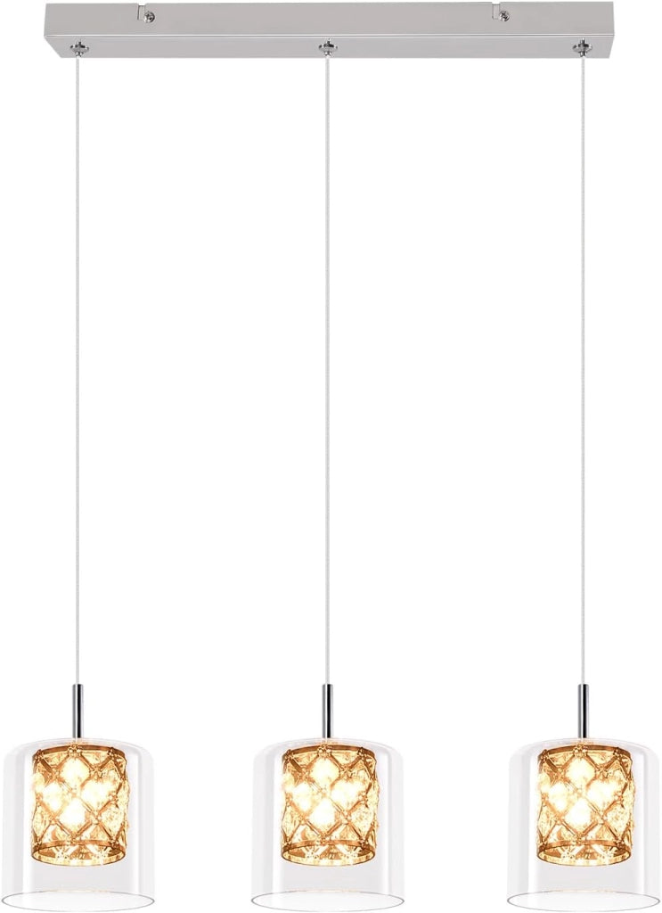 Lampada a sospensione ZMH per sala da pranzo 3/4/5 fiamme lampada a sospensione moderna vintage G9 cucina hotel