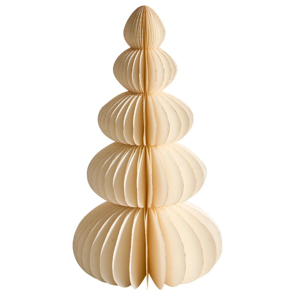 Set di 6 alberi di Natale Figurine Multicolore Carta a nido d'ape Effetto 3D Stile Origami Motivo festivo