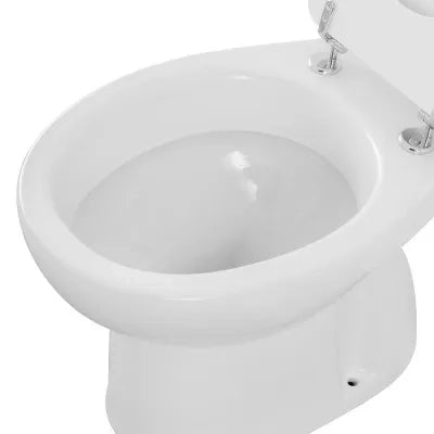 Set sanitari bagno in ceramica bianca lucida  Flora completo di sedile wc