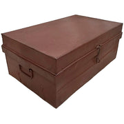 Valigia artigianale in metallo, 67x37x25h cm