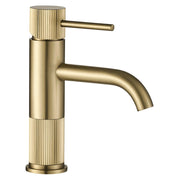 Rubinetto Da Bagno Rea Lungo Stripe Brush Gold Low