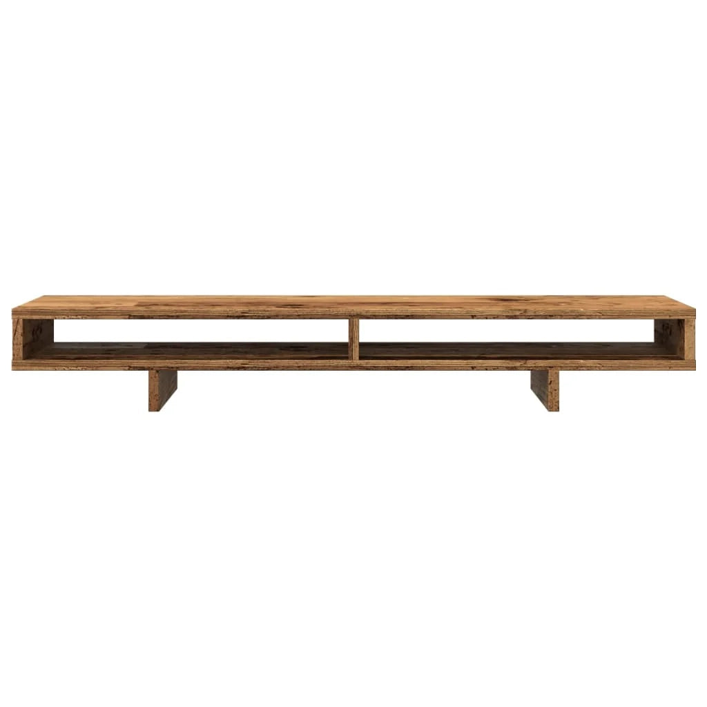 Supporto per monitor mobile da scrivania legno vecchio 100 x 27 x 15 cm legno ingegnerizzato marrone 02_0045006