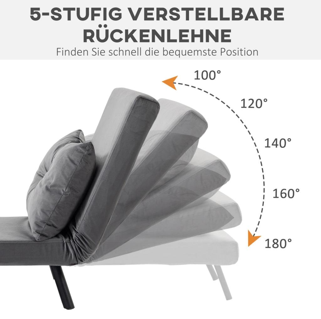 Poltrona letto reclinabile grigio scuro