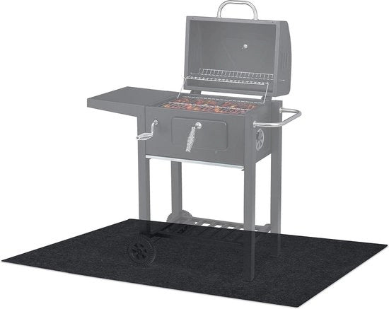 Tappeto antiscivolo per esterno - Tappeto BBQ antiscivolo - Idoneo per lavatrice - Dimensioni: 120 x 80 x 8 cm - Antracite