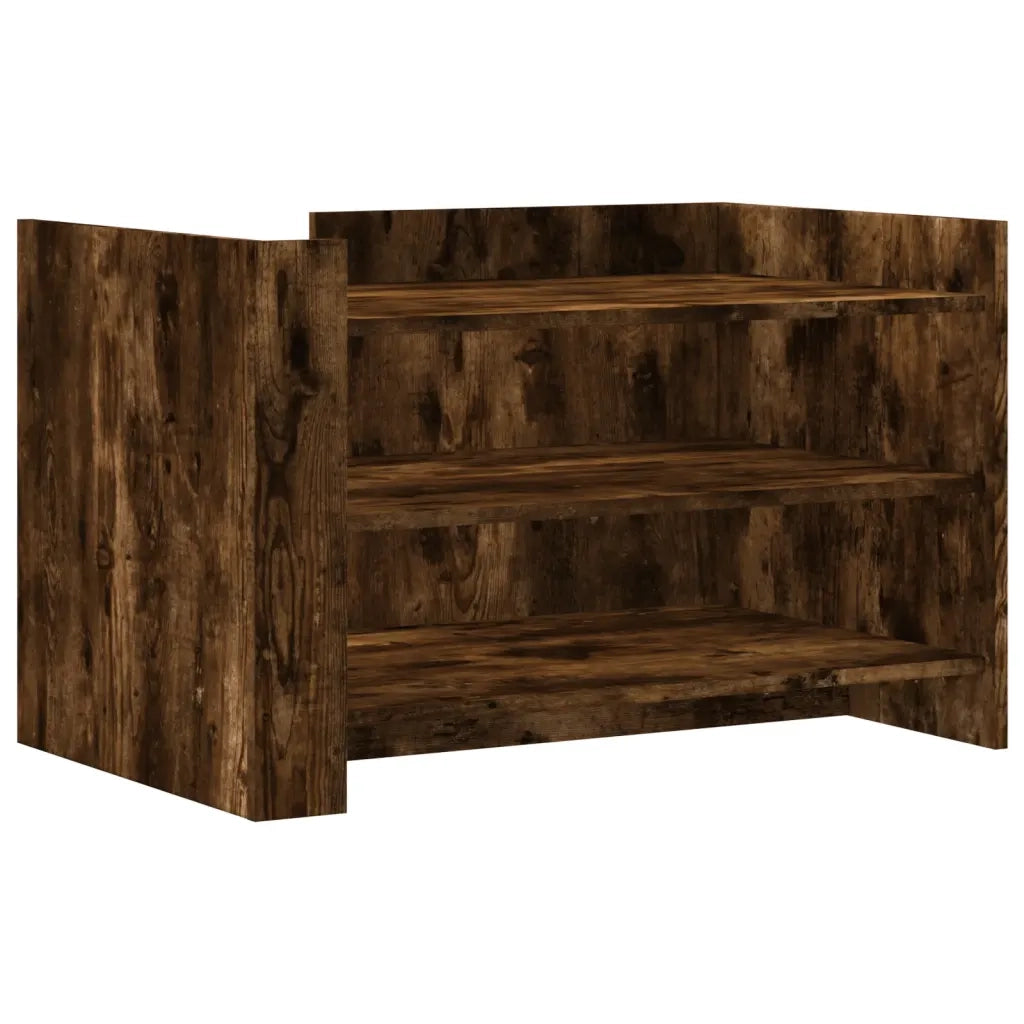 Tavolino da Salotto-Tavolino da soggiorno-Tavolo Rovere Fumo 80x50x50cm in Legno Multistrato 885882