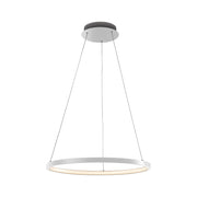 ZERUM Sospensione LED 25W 3000K Bianco - Lampada Anello in Alluminio IP20 Design Minimale per Ambienti Moderni - Rossini Group
