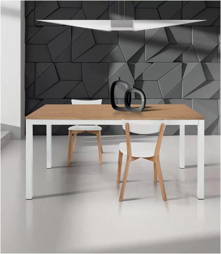 Tavolo moderno rovere allungabile a libro 90x90 (900) - Mobili 2G