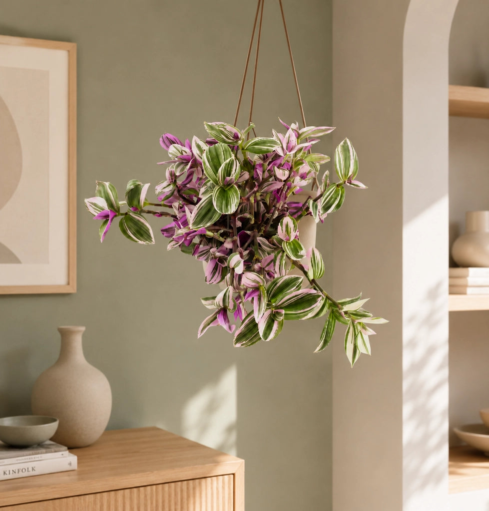Gardenaria Tradescantia cerinthoides 'Nanouk' basket - Pianta da interno ornamentale Altezza: 40 cm (vaso 23)