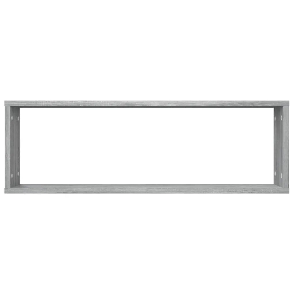 Mensole Cubo Muro 2 Grigio Sonoma 80x15x26,5 Legno Multistrato cod mxl 33375