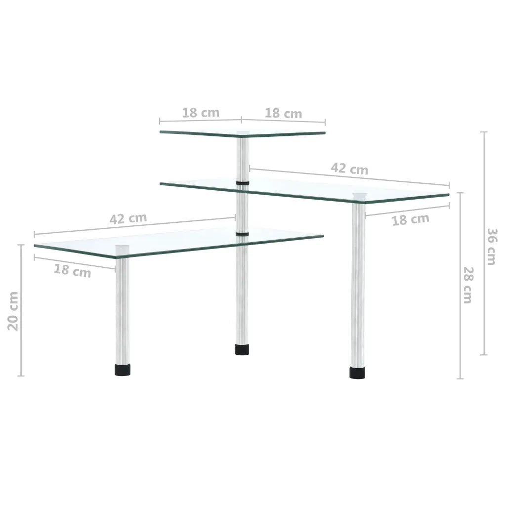 Scaffale da Cucina Angolare a 3 Livelli Vetro temperato CFW5175677