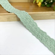 Tessuto di cotone per decorazione - verde - 3 cm x 5 m