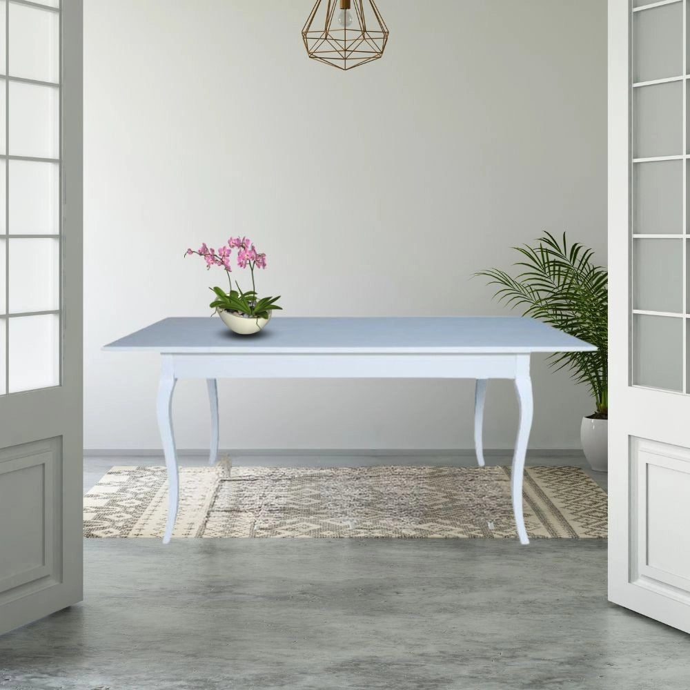 Tavolo rettangolare allungabile Liberty 140x85x76h colore bianco frassinato