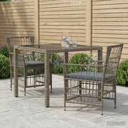 Set da pranzo per esterni 3 pz Grigio polyrattan 3448933