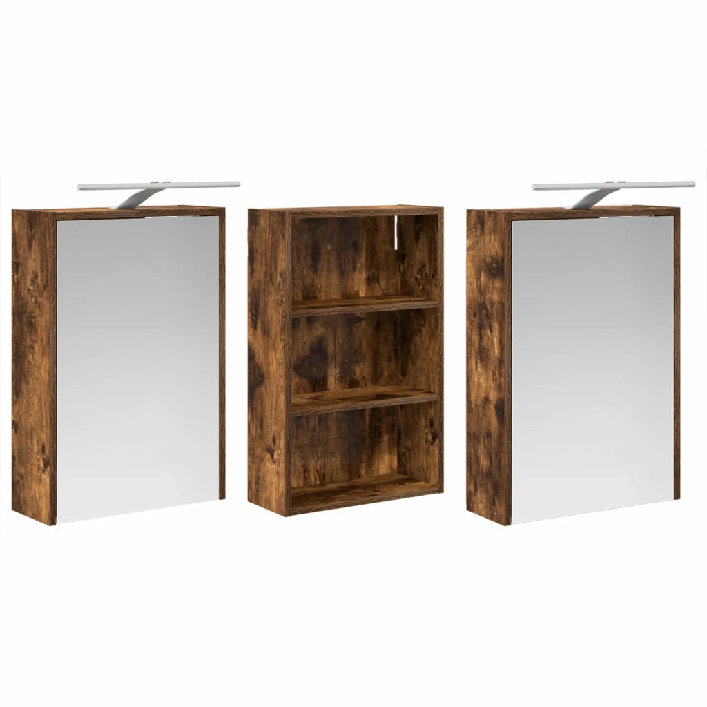Set di Armadi da Bagno con lo scaffale 3 pcs 126 x 16 x 62.5 cm 3403836