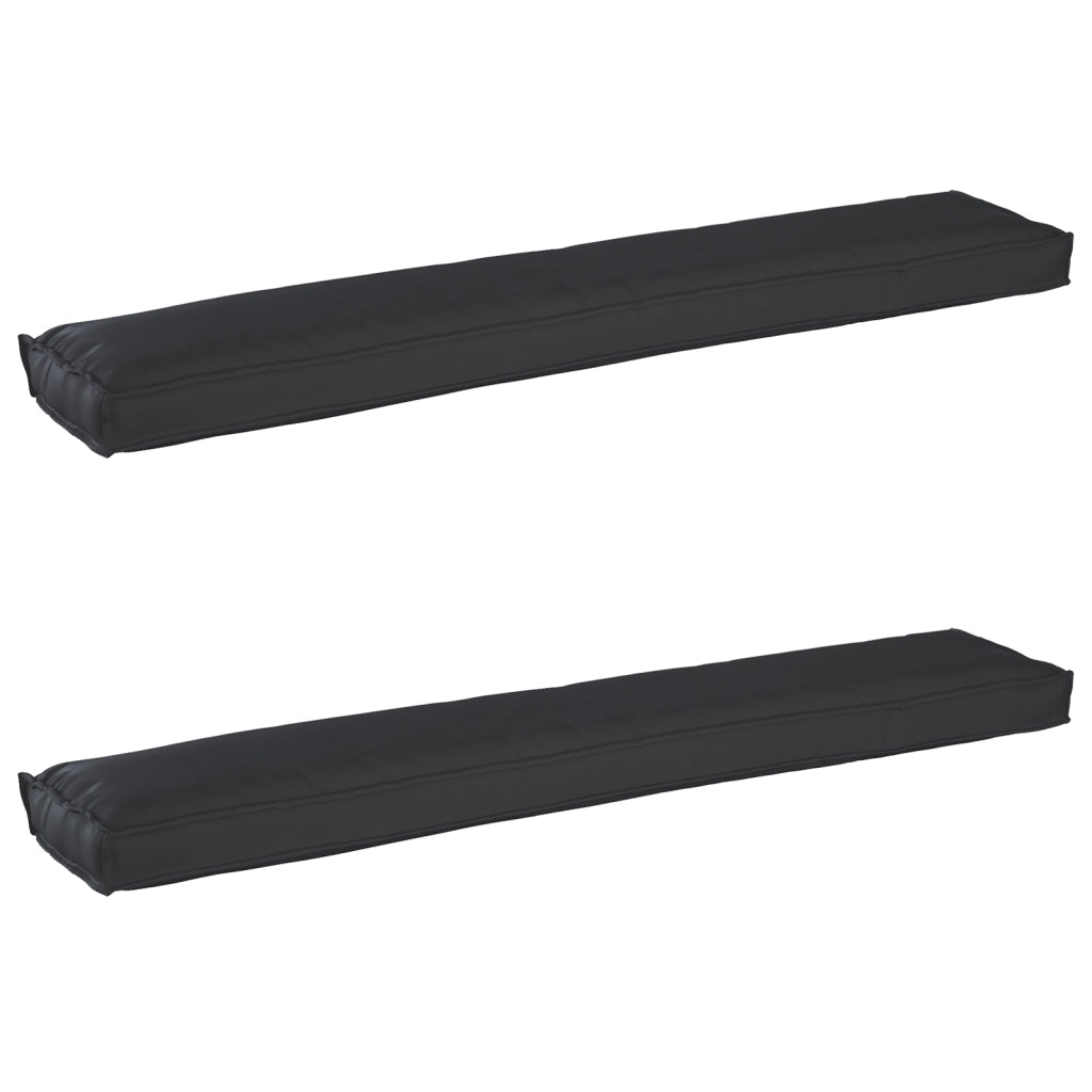 Cuscini per Pallet per Panchina 2 pz Nero 200x40x8 cm Tessuto Oxford