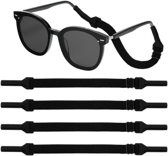 Banda per Occhiali 4 Pezzi - Fascia per Occhiali Adattabile - Banda Antiscivolo per Occhiali Sport - Cordoni per Occhiali Unico Modello - Adatto per Bambini