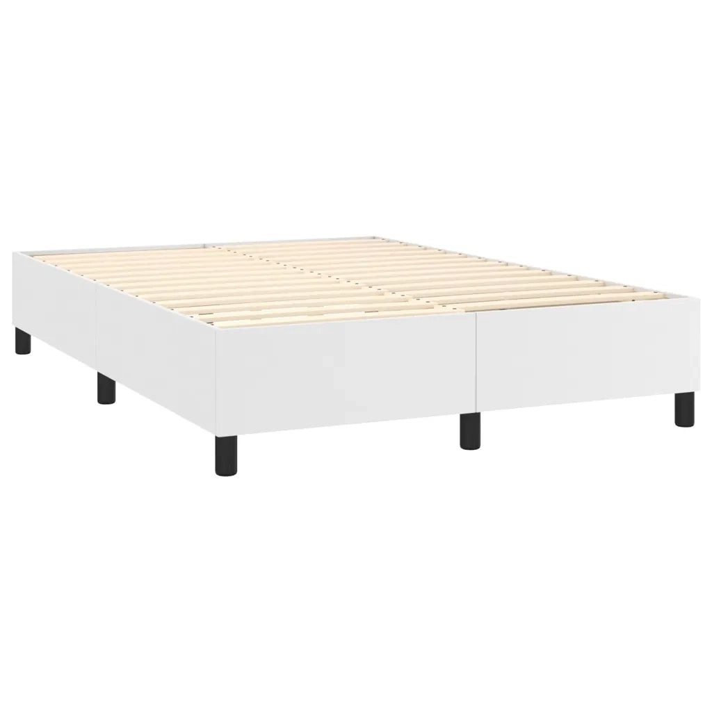 Giroletto a Molle con Materasso Bianco 140x200 cm in Similpelle 3137666