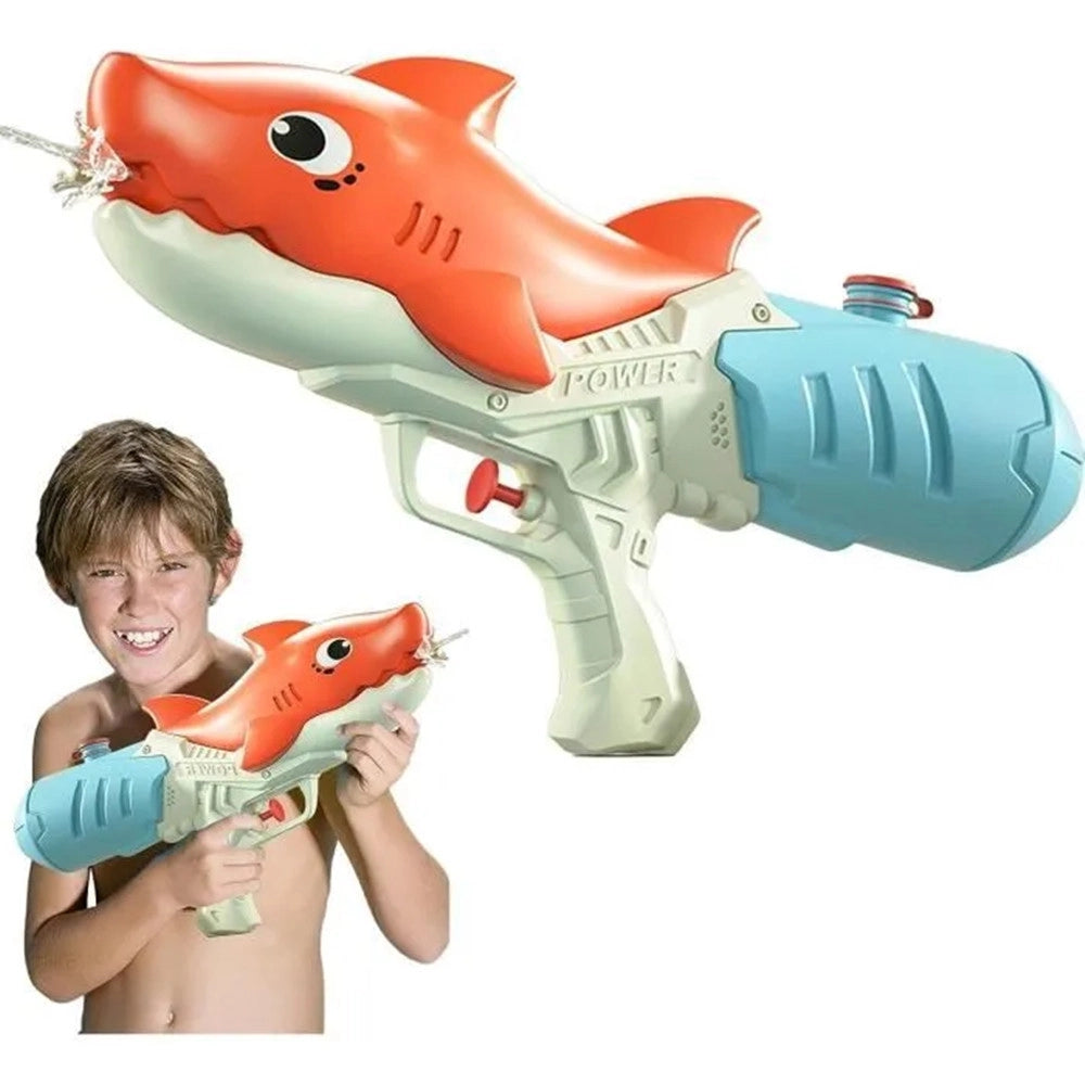 Trade Shop - Pistola Ad Acqua Giocattolo Per Bambini Gioco Estate A Forma Di Squalo 23.5cm 618555 -