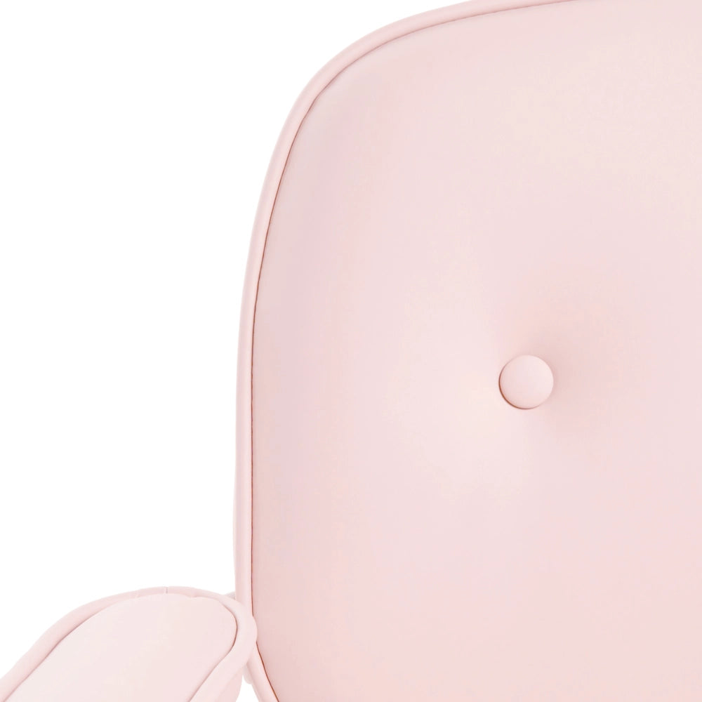 Sedia da ufficio in tessuto Struttura in metallo ecopelle Funzione girevole Altezza regolabile Mobili da ufficio Rosa Pastello