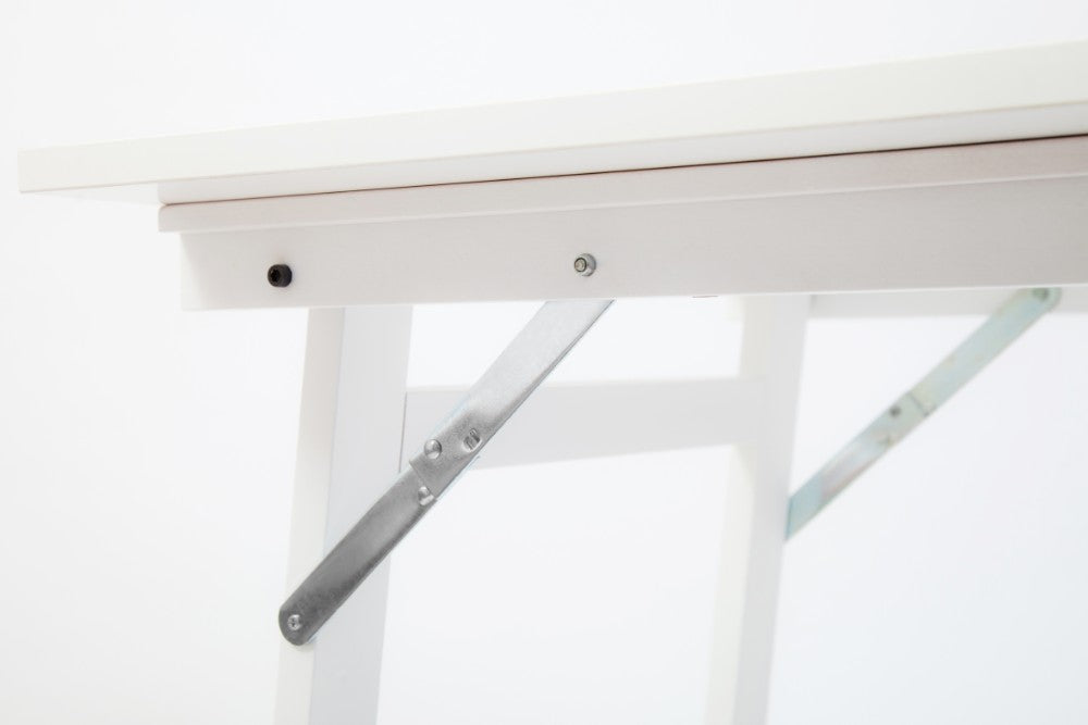 Tavolo Pieghevole Salvaspazio 70x100x71,5-75,5 cm Party in Legno e Laminato Bianco