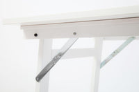 Tavolo Pieghevole Salvaspazio 70x100x71,5-75,5 cm Party in Legno e Laminato Bianco