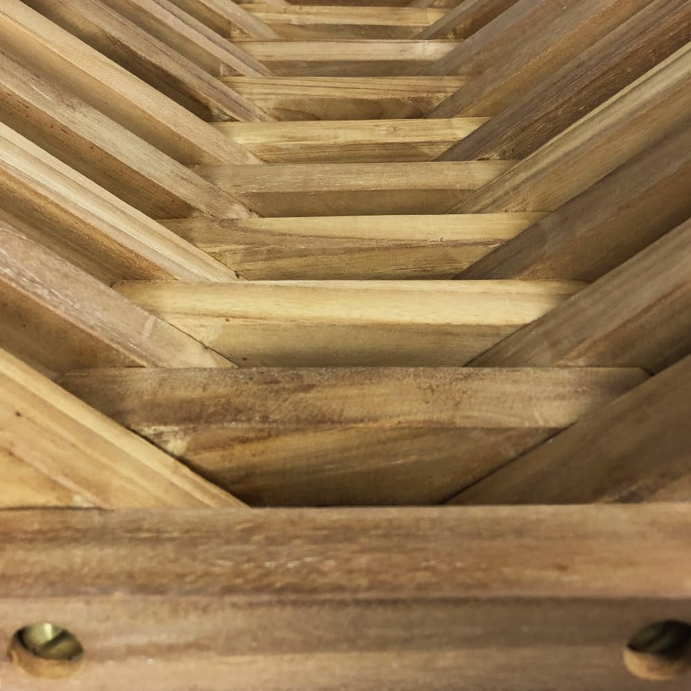 Set 2 Sedie Bistrot Pieghevoli per Giardino Nicla in Legno Teak