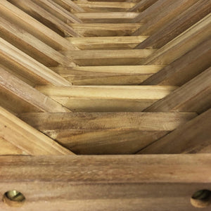 Set 2 Sedie Bistrot Pieghevoli per Giardino Nicla in Legno Teak