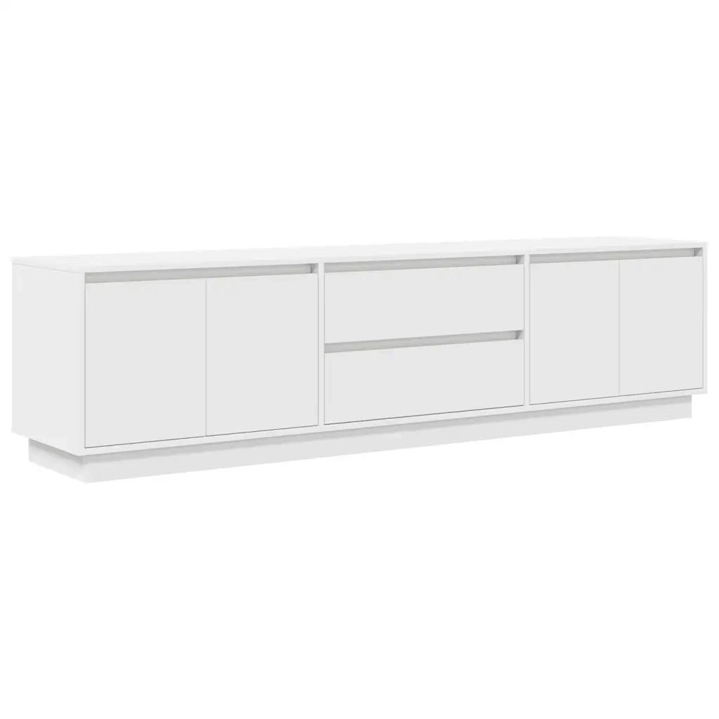 vidaXL Mobile Porta TV con Luci LED Bianco 193,5x41x50 cm
