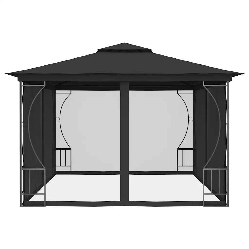 Gazebo con Rete 300x400x265 cm Antracite
