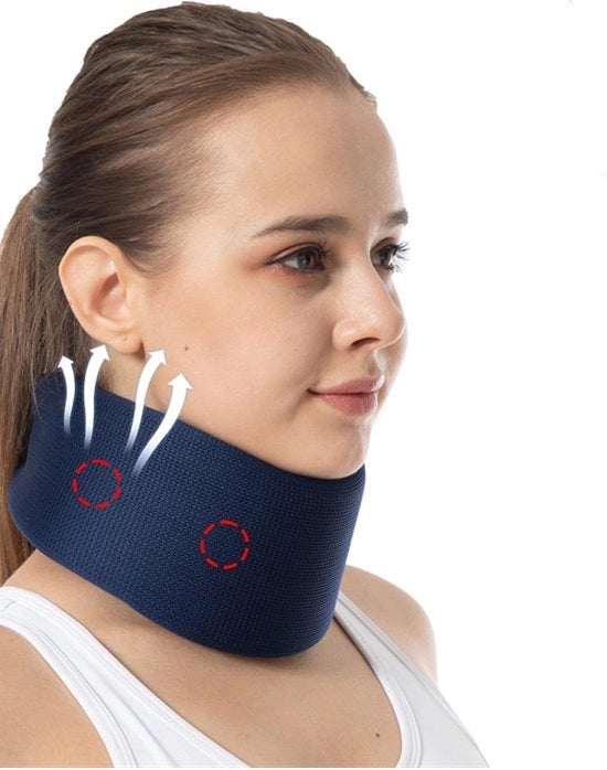 Nekbrace per uomo - Materiale higienico e respirante - Blu marino - Taglia: S