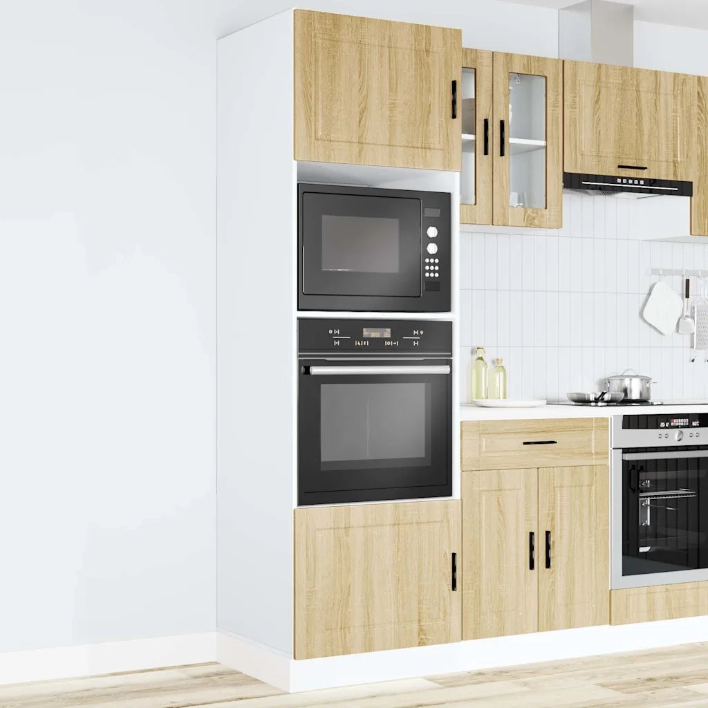 Pensile da cucina | Armadi Forno 2 pz Porto Rovere Sonoma in Legno Multistrato