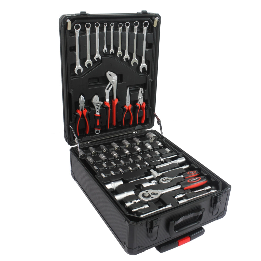 Set fai-da-te da 899 pezzi con cassetta degli attrezzi e 4 cassetti, set di attrezzi generici per la casa con valigetta con ruote, set di attrezzi per