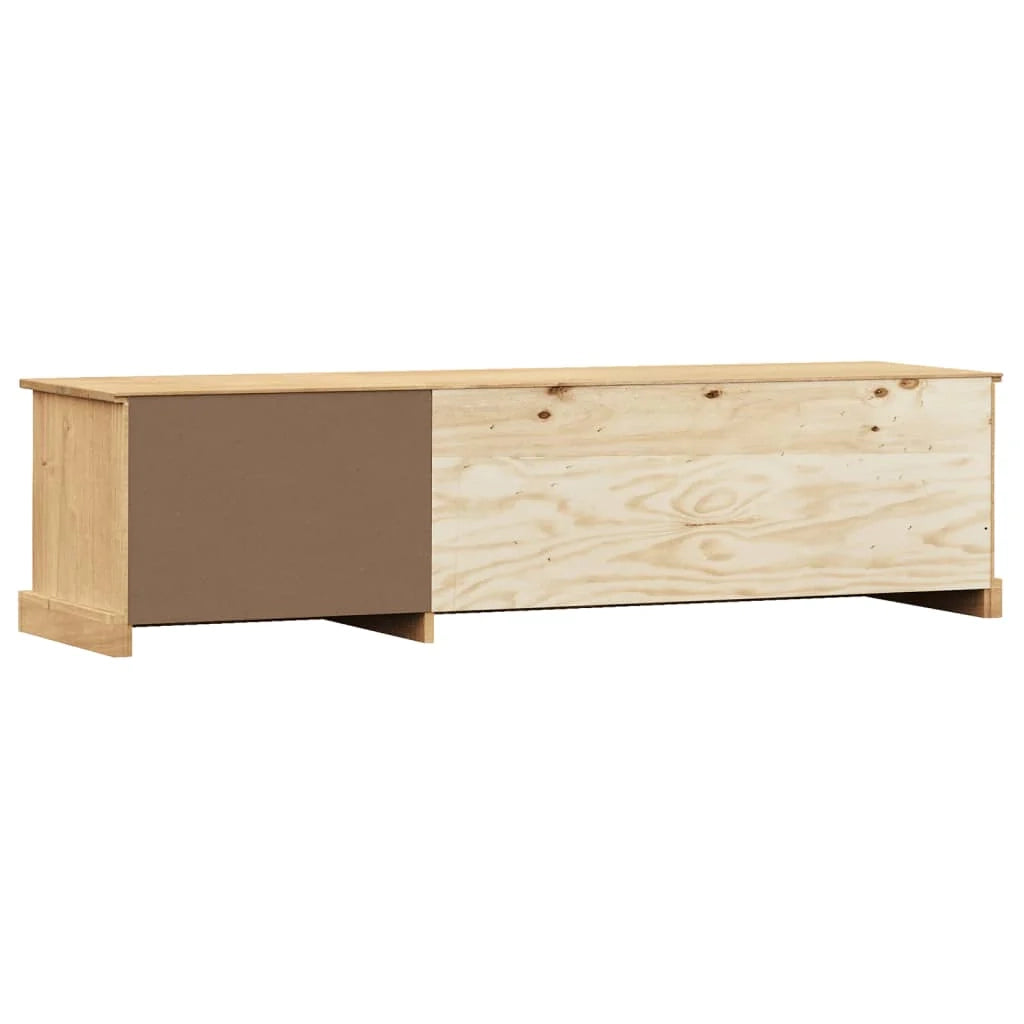 VIGO Mobile TV multimediale Mensola TV Credenza Sala da pranzo Soggiorno Camera da letto 156 x 40 x 40 cm Legno massello di pino marrone 02_0028510