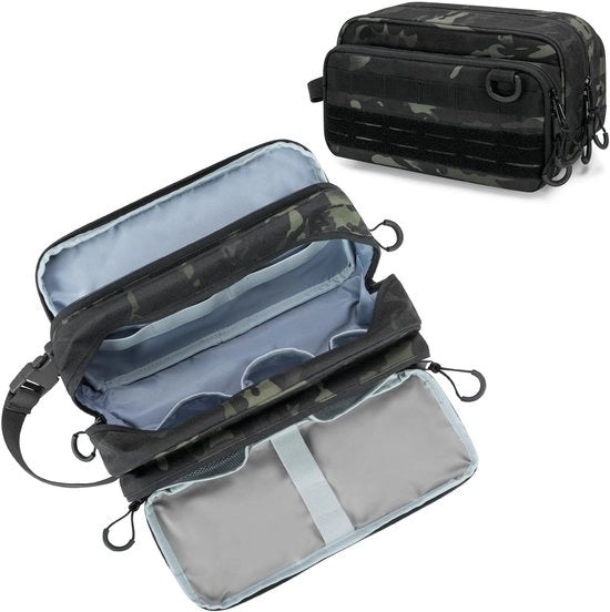 Tas da bagno per uomini, borsa cosmetica tattica per accessori da viaggio, articoli da toeletta, mimetismo (borsa vuota, disegno brevettato)