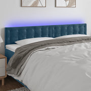 Testiera a LED-Testata con LED Blu scuro 160x5x78/88 cm in Tessuto 404281