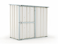 Casetta Box da Giardino in Lamiera di Acciaio Porta Utensili 174x100x174 cm Enaudi Bianca