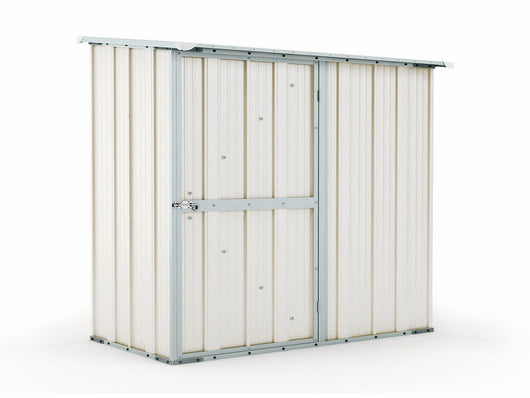 Casetta Box da Giardino in Lamiera di Acciaio Porta Utensili 174x100x174 cm Enaudi Bianca