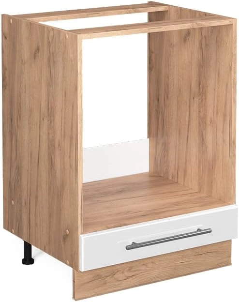 Mobile per forno da incasso Fame-Line, Bianco lucido, 60 cm senza piano di lavoro, per la combinazione con altri moduli della serie Fame-Line
