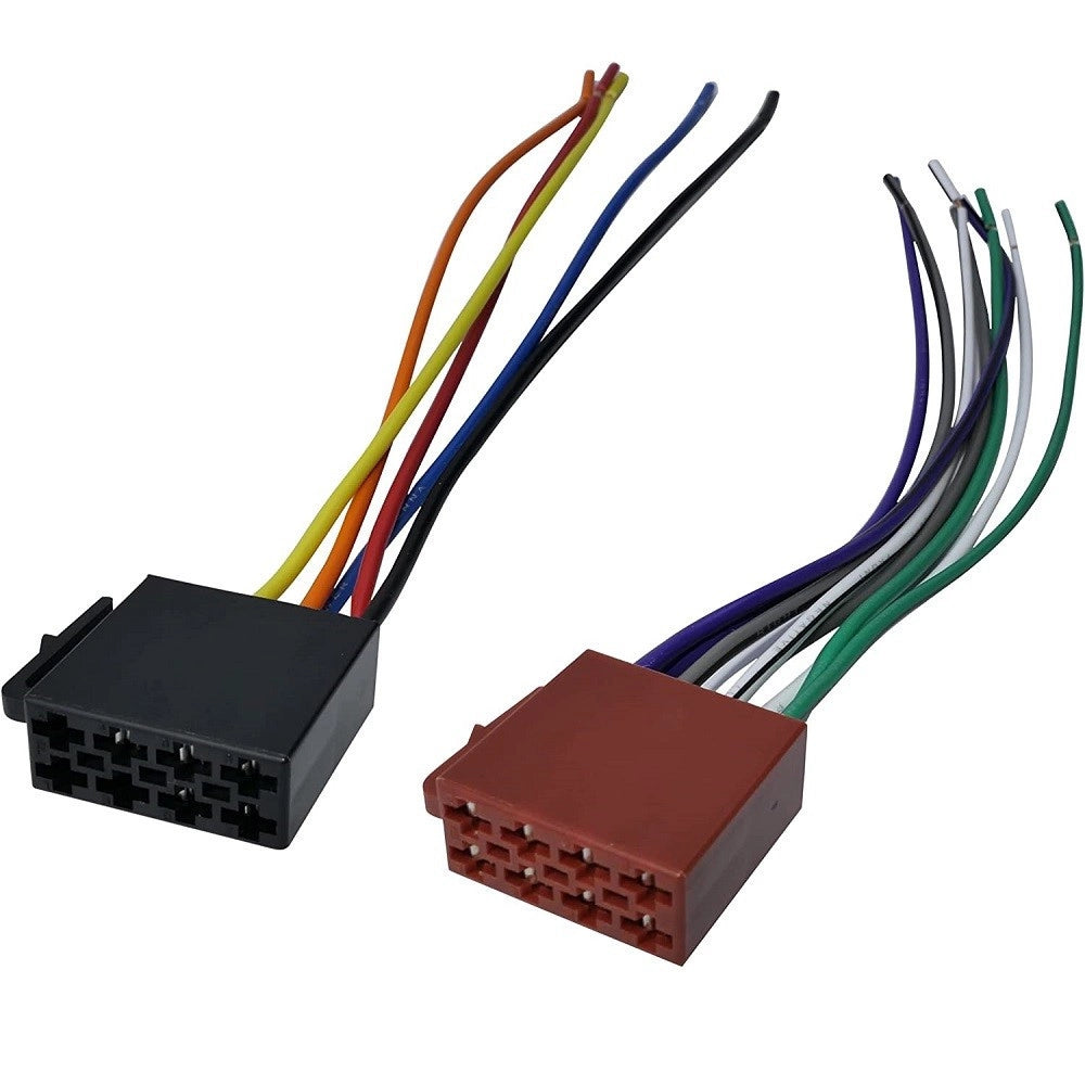 Trade Shop - Set 2 Iso Femmina Connettore Adattatore Blocco Alimentazione Per Autoradio 160mm -