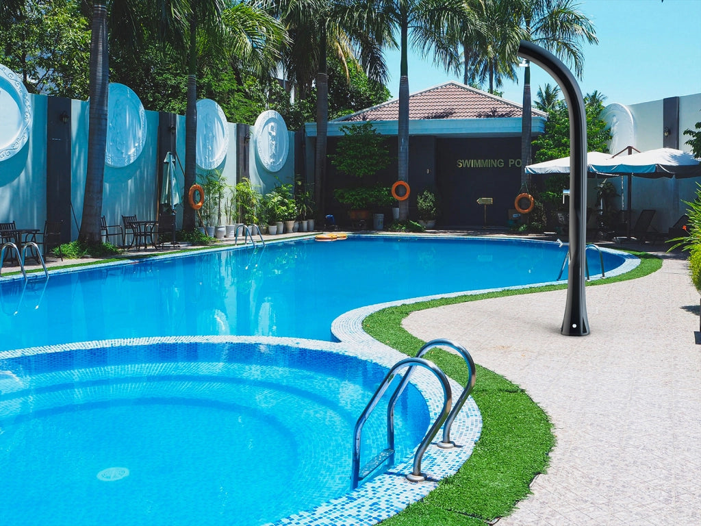 Doccia Solare da Giardino Miscelatore e Lavapiedi Arkema Jolly Plus Top Line Perla Bianca