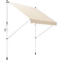 Tenda da Sole a Bracci 3x1.5m con Manovella e Struttura Telescopica, Beige