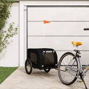 Rimorchio da Bici per Animali Nero Oxford e Ferro 94010