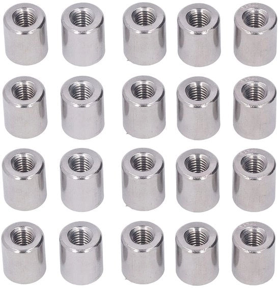 Viti Ronde in Acciaio Inossidabile 304 - M6 x 1.0 - 14mm Lunghezza - Completo di Avviti - 20 Pezzi - Duraturo e Resistenti ai Corrosivi - Viti a Ronde