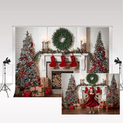 Fotografie Achtergrond in Microvezel - 2.2x1.5m - Winter Sfumatura - Ideale per Famiglie e Ritratti - Incluso Accessorio per Regolare la Tensione