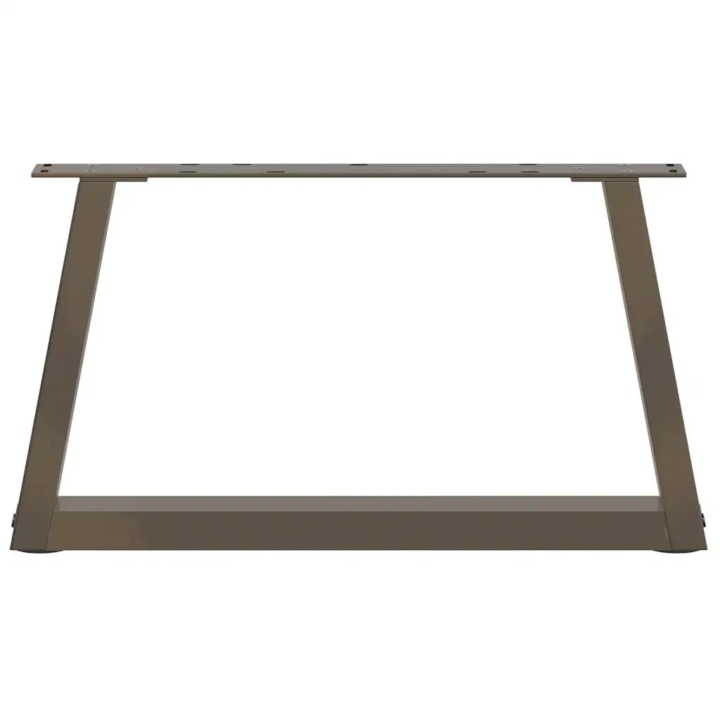 vidaXL Gambe per Tavolino da Caffè a Forma di V 2 pz Acciaio Naturale 50x(30-31,3) cm Acciaio