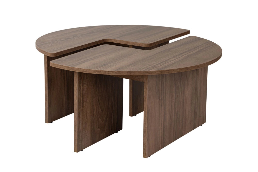 Tavolino da caffè in legno "Moira" - 90 x 90 x 41 cm - Noce