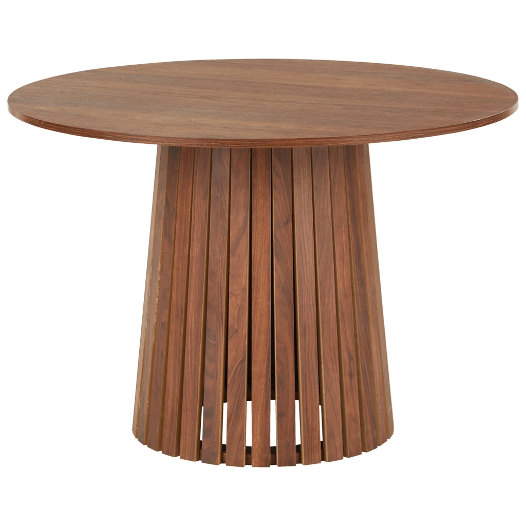 LIV Tavolo da pranzo rotondo da 110 cm in legno scuro